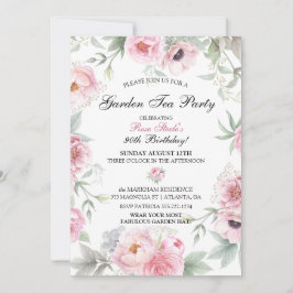 Waterverf Roze Rozen Bloemen Kaart