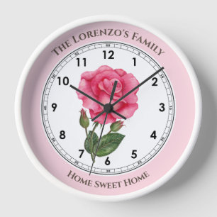 Waterverf roze rozen Botanische illustratie