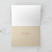 Waterverf roze rozen Botanische illustratie Bedankkaart (Binnen)