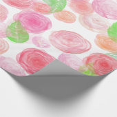 Waterverf Roze rozen Cadeaupapier (Hoek)