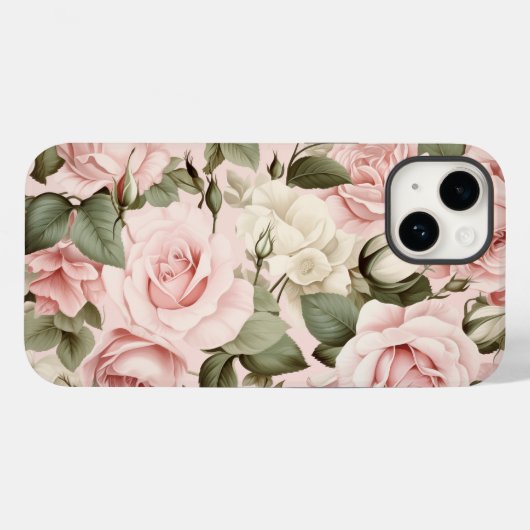 Waterverf Roze rozen Case-Mate iPhone Case (Achterkant (horizontaal))