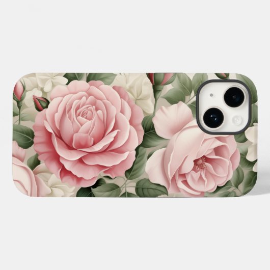 Waterverf Roze rozen Case-Mate iPhone Case (Achterkant (horizontaal))