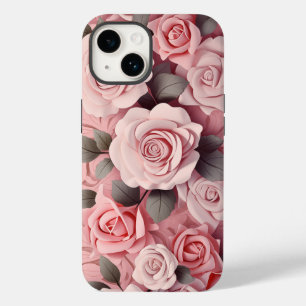 Waterverf Roze rozen Case-Mate iPhone 14 Hoesje
