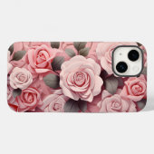 Waterverf Roze rozen Case-Mate iPhone Case (Achterkant (horizontaal))