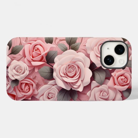 Waterverf Roze rozen Case-Mate iPhone Case (Achterkant (horizontaal))
