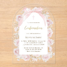 waterverf roze rozen Communie