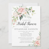 Waterverf Roze Rozen Eucalyptus Vrijgezellenfeest Kaart (Voorkant)