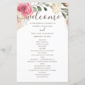 Waterverf roze rozen. Floral bruiloft (Voorkant)