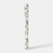 Waterverf roze rozen gepersonaliseerd iPhone 15 case (Linkerkant)