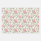 Waterverf Roze rozen Inpakpapier Vel (Voorkant 2)
