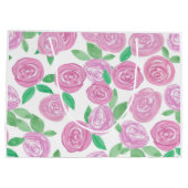 Waterverf, roze rozen large cadeautasje (Achterkant)