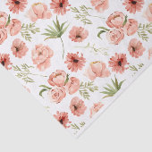 waterverf roze rozen, madeliefjes tissuepapier (Detail)