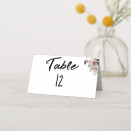 Waterverf roze rozen minimalistisch plaatskaartje