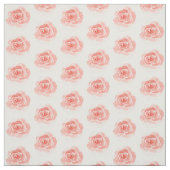 Waterverf Roze rozen op wit Stof (Swatch)