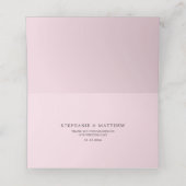 Waterverf roze rozen orchideeën bloemenbruiloft plaatskaartje (Binnenkant ongevouwen)