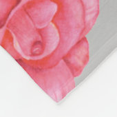 Waterverf roze rozen petals en lederen patroon fleece deken (Hoek)