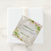 Waterverf roze rozen Quinceañera Bedankjes Labels (In situ)