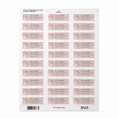 Waterverf Roze Rozen retouradres Etiket (Full Sheet)