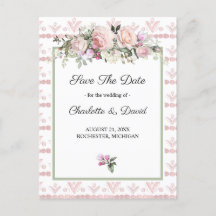 Waterverf roze rozen roze rozen sparen de Datum