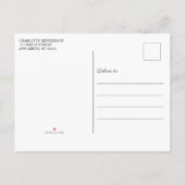 Waterverf roze rozen roze rozen sparen de Datum Aankondigingskaart (Achterkant)