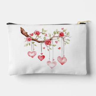 Waterverf Roze Rozen Tak Met Hangende Harten Etui