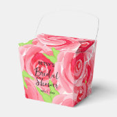 Waterverf Roze Rozen Take Out Bedankdoosjes (Voorkant Zijde)