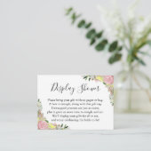 Waterverf roze rozen tonen Vrijgezellenfeest Informatiekaartje (Staand voorkant)