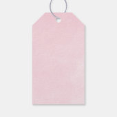 Waterverf roze rozen Vrijgezellenfeest Gift Label Cadeaulabel (Achterkant)