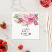 Waterverf roze rozen Vrijgezellenfeest papier serv Servet (Insitu)