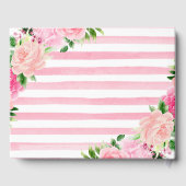 Waterverf Roze Rozen Zomerbloemen Bruiloft Gastenboek (Achterkant)