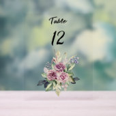 Waterverf roze rozen zwarte bruiloft Zitting Grafi Acryl Bord (Neutraal)