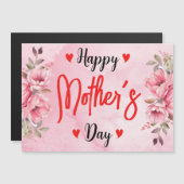 Waterverf Roze Rozenbloem Moederdag Kaart (Voorkant / Achterkant)