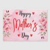 Waterverf Roze Rozenbloem Moederdag Kaart (Voorkant)