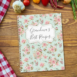 Waterverf Roze Rozenbloemen Bloemen Bloemen Grootm Notitieboek