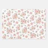 Waterverf Roze Rozenbloemen Bloempatroon Inpakpapier Vel (Voorkant 2)