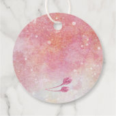 Waterverf Roze Rozenknoppen 🌹 Bedankjes Labels (Achterkant)