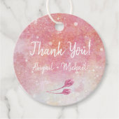 Waterverf Roze Rozenknoppen 🌹 Bedankjes Labels (Voorkant)