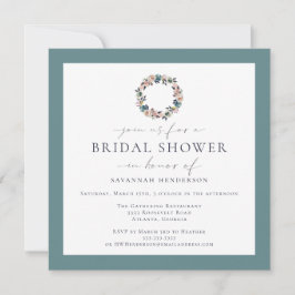 Waterverf Roze Sage Green Wreat Vrijgezellenfeest Kaart