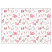 Waterverf Roze Schattige bakpatroon keuken Tafelkleed (Voorkant (Horizontaal))