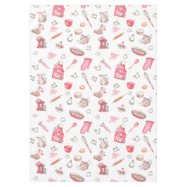 Waterverf Roze Schattige bakpatroon keuken Tafelkleed