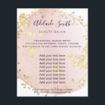 waterverf roze schoonheidssalon flyer<br><div class="desc">schoonheidssalon professionele visagist flyer</div>