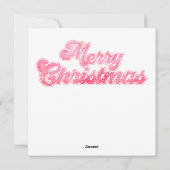 Waterverf Roze Shabby Chic Christmas Kaart (Achterkant)