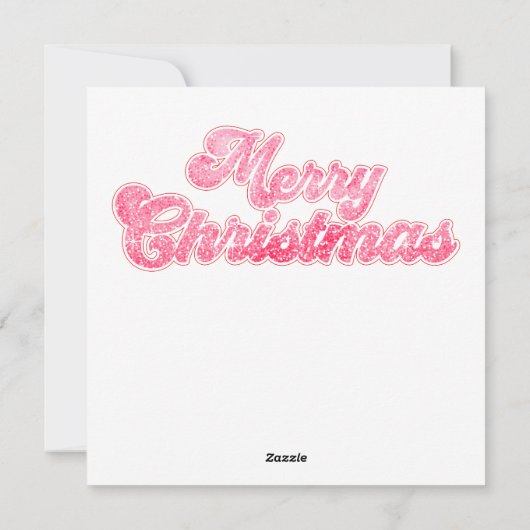 Waterverf Roze Shabby Chic Christmas Kaart (Achterkant)