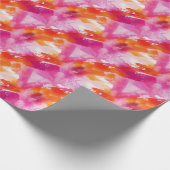 Waterverf Roze Sinaasappel Abstract Cadeaupapier (Hoek)