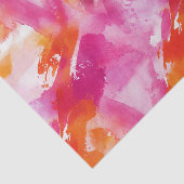 Waterverf Roze Sinaasappel Abstract Tissuepapier (Detail)