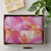 Waterverf Roze Sinaasappel Abstract Tissuepapier (Geschenk)