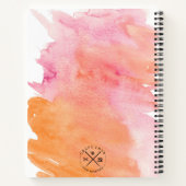 Waterverf roze Sinaasappel Notitieboek (Achterkant)