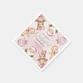 waterverf Roze Sneeuw 1e Verjaardag Kerst Servet (Hoek)