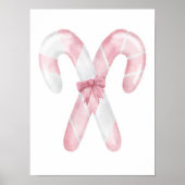 Waterverf roze snoepriet poster (Voorkant)