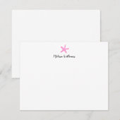 Waterverf Roze, speciaal gepersonaliseerde schrijf Notitiekaartje (Voorkant / Achterkant)